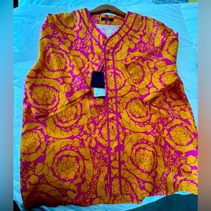 Authentic NWT Versace Silk Baseball Jersey. Size:52